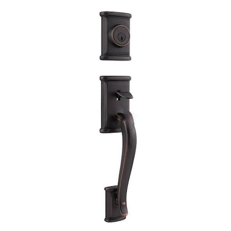 Kwikset Ashfield Exterior Double Cylinder Handleset Trim 801ADH-11P-SMT-RCAL-RCS-LIP
